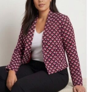 NINE WEST Geometric Open Blazer